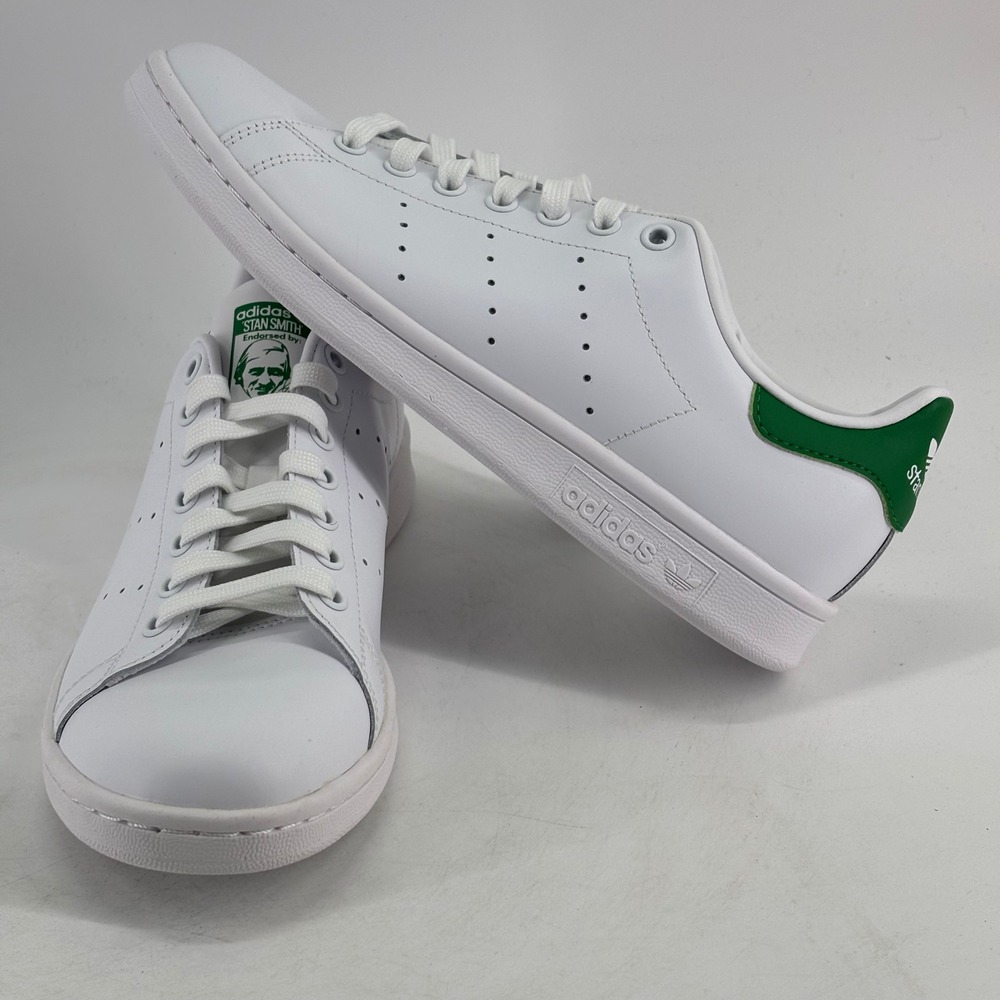 Adidas Stan Smith Mens 8 White Green Leather M20324 NWT Classic Sneakers